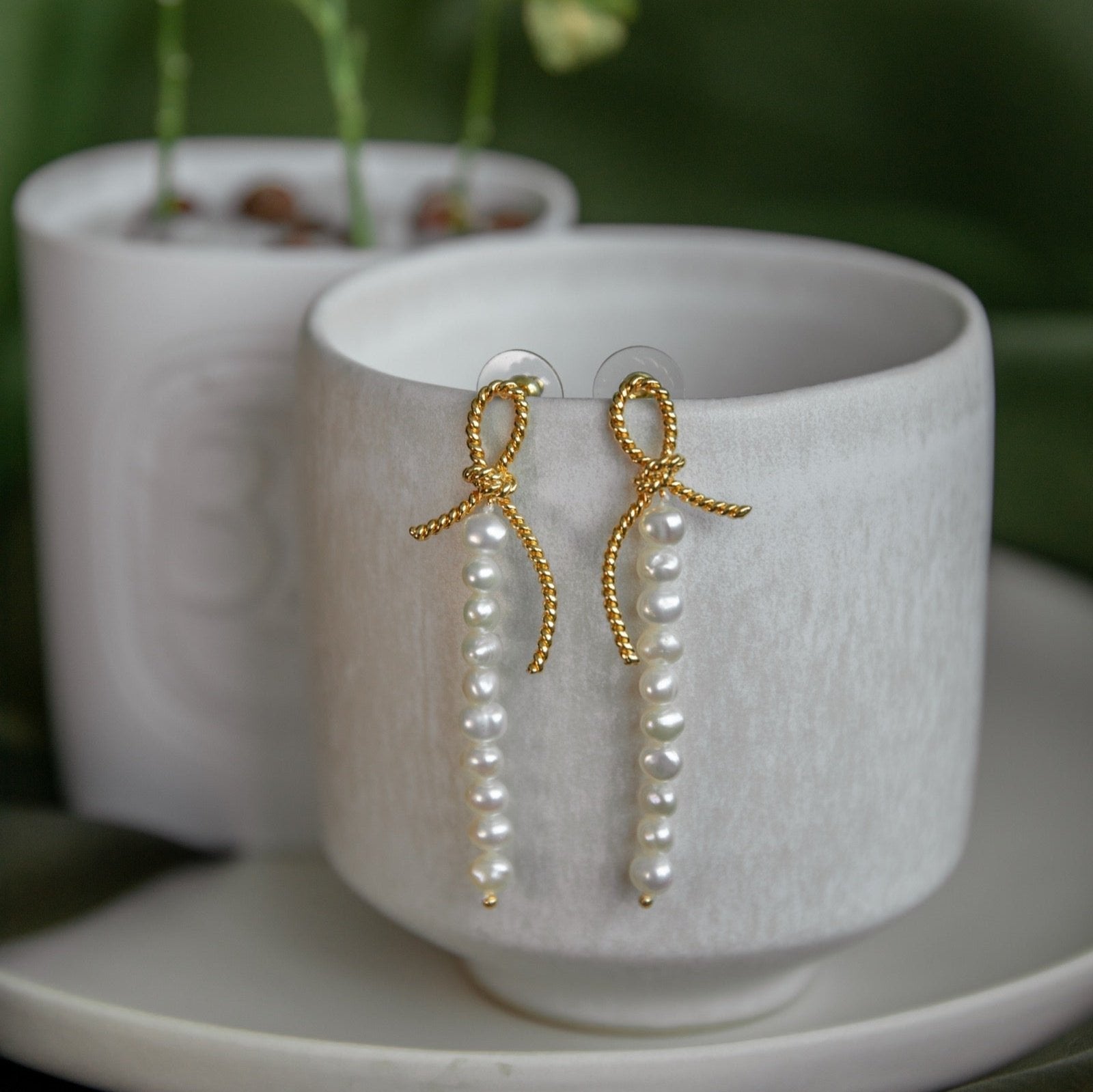 Helical Pearl Earring