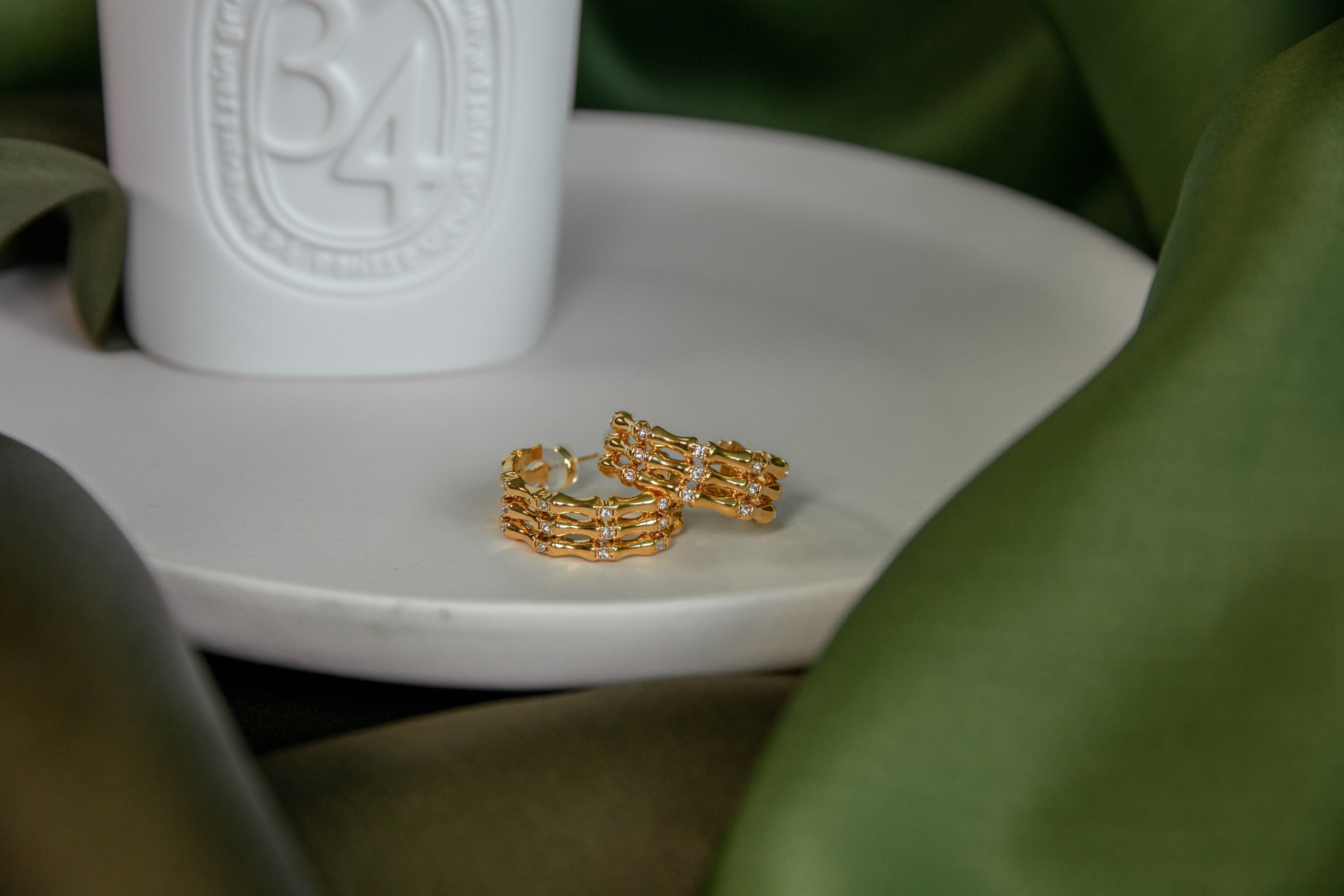 Bamboo Hoop Earring