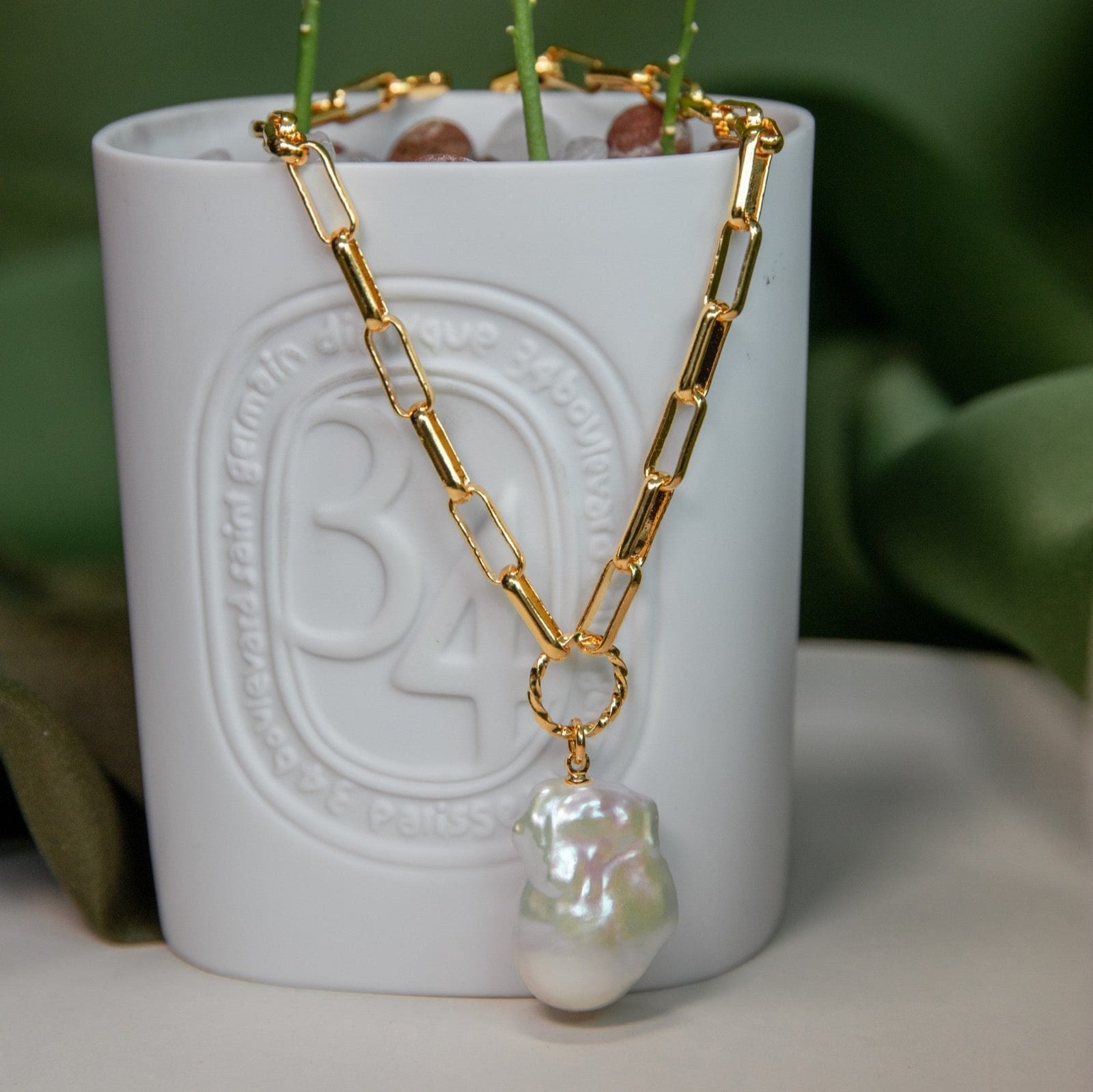 Baroque Flat Chain Necklace