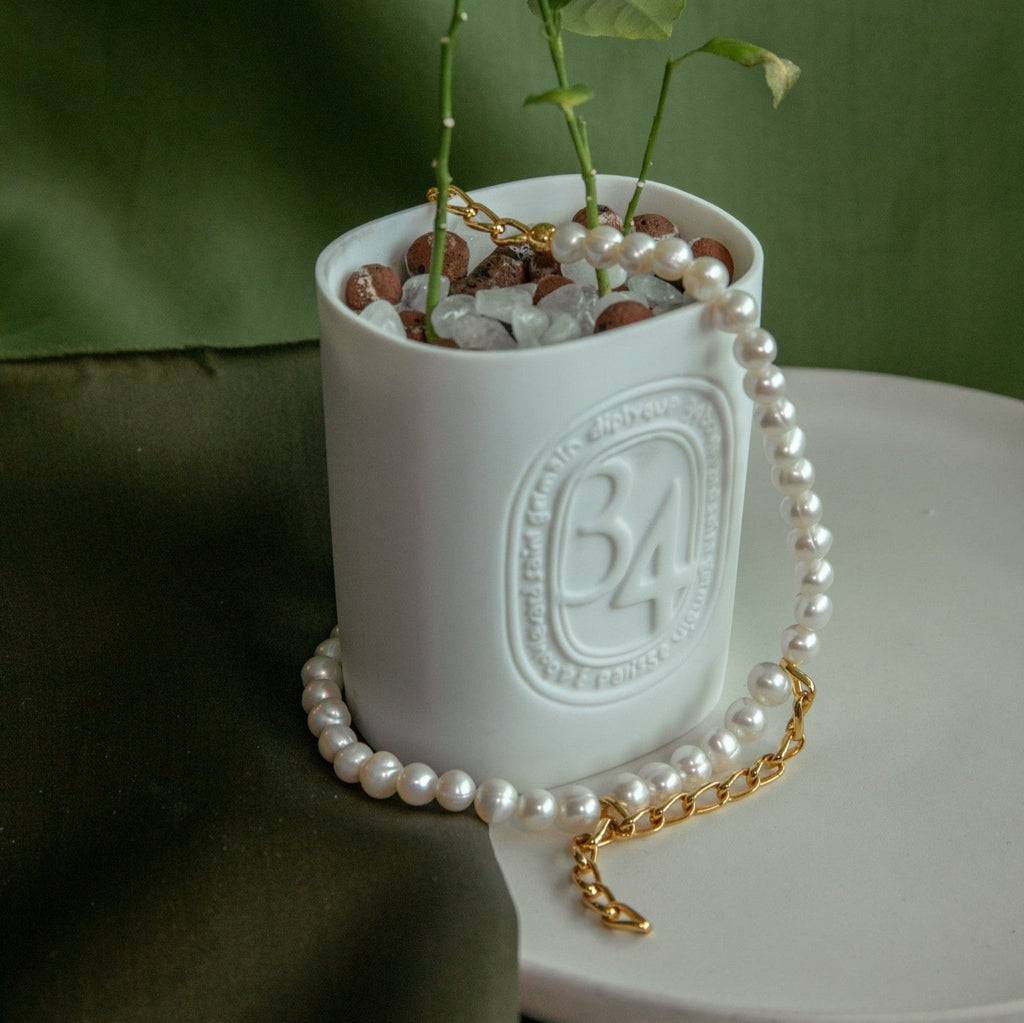 Pearl Necklace With Chain