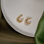 Pearl Beaded Hoop Earring