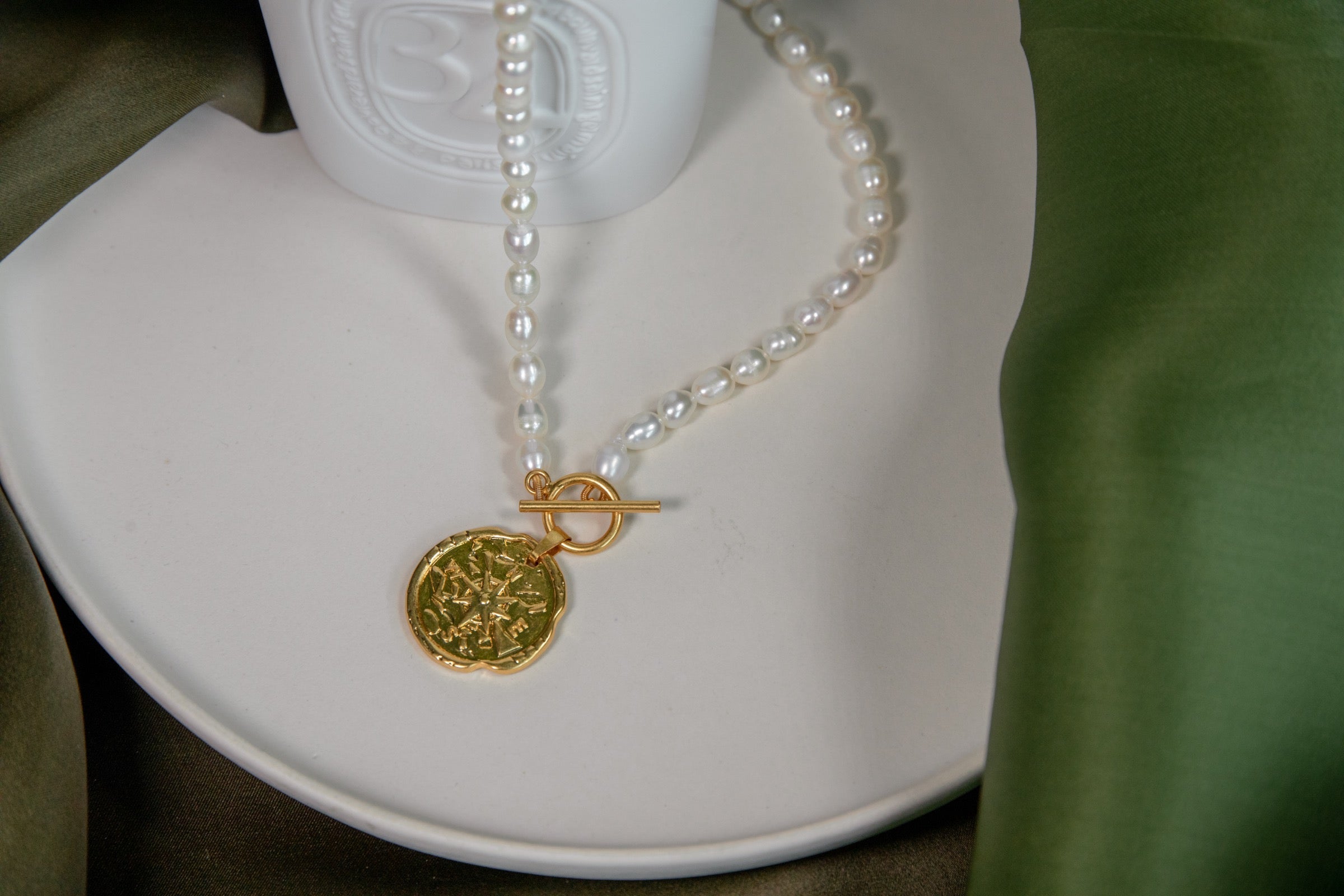 Voyage Coin Pearl Necklace