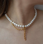 Pearl Necklace With Chain