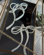Big Bow Faux Pearl Earring