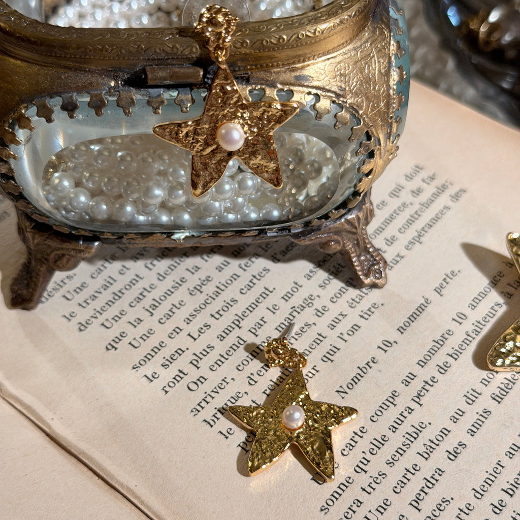 Pearl Starfish Earring
