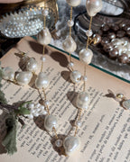 Faux Baroque Pearl Long Necklace