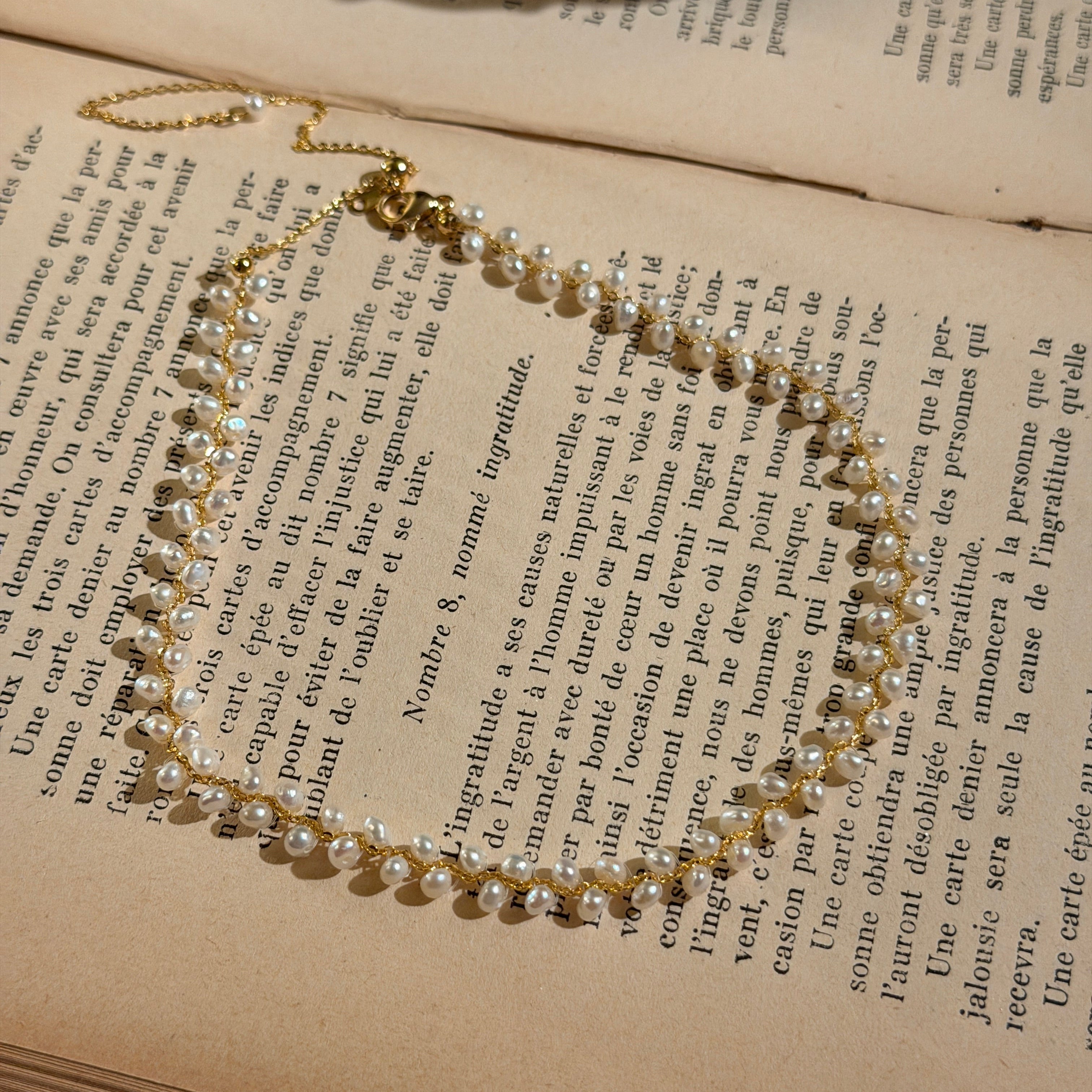 Pearl Lace Adjustable Necklace