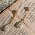 Long Chain Faux Pearl Long Earring