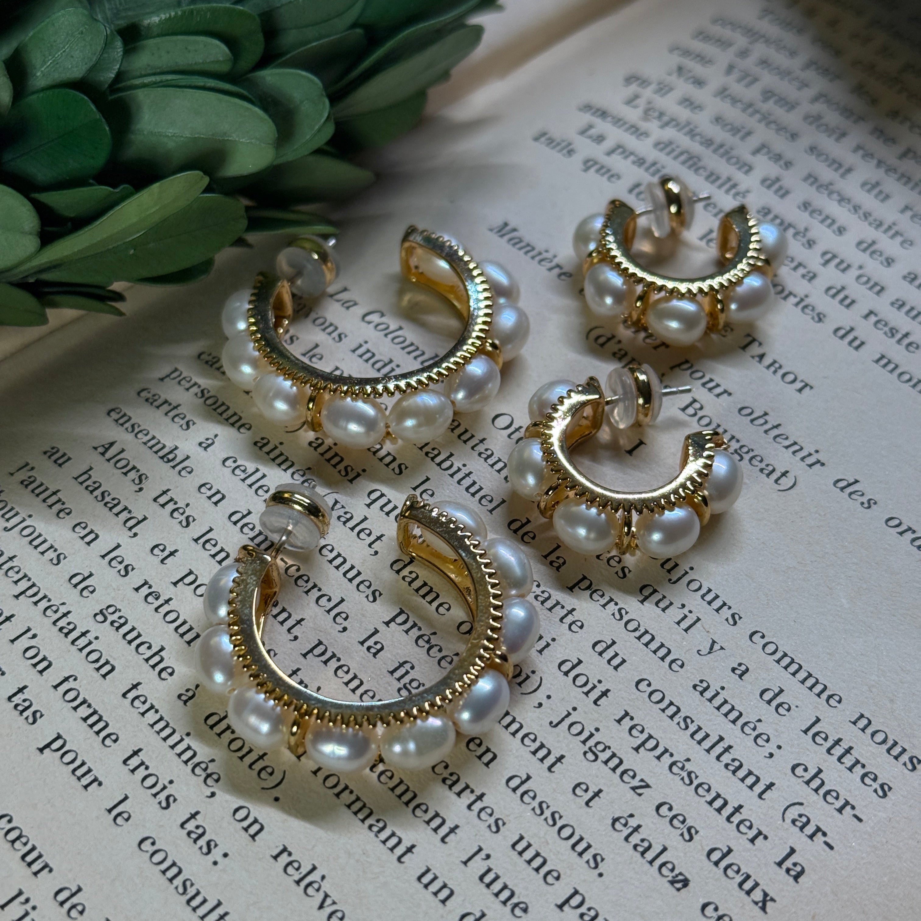 Pearl Hoop Earring