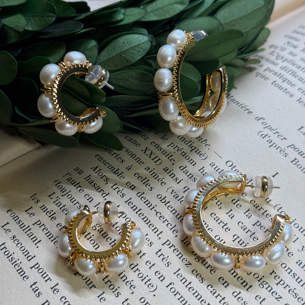 Pearl Hoop Earring