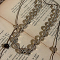 White Crystal Tassel Necklace