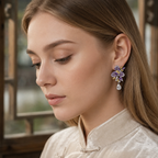 Violet Jasmine Blossom Earrings