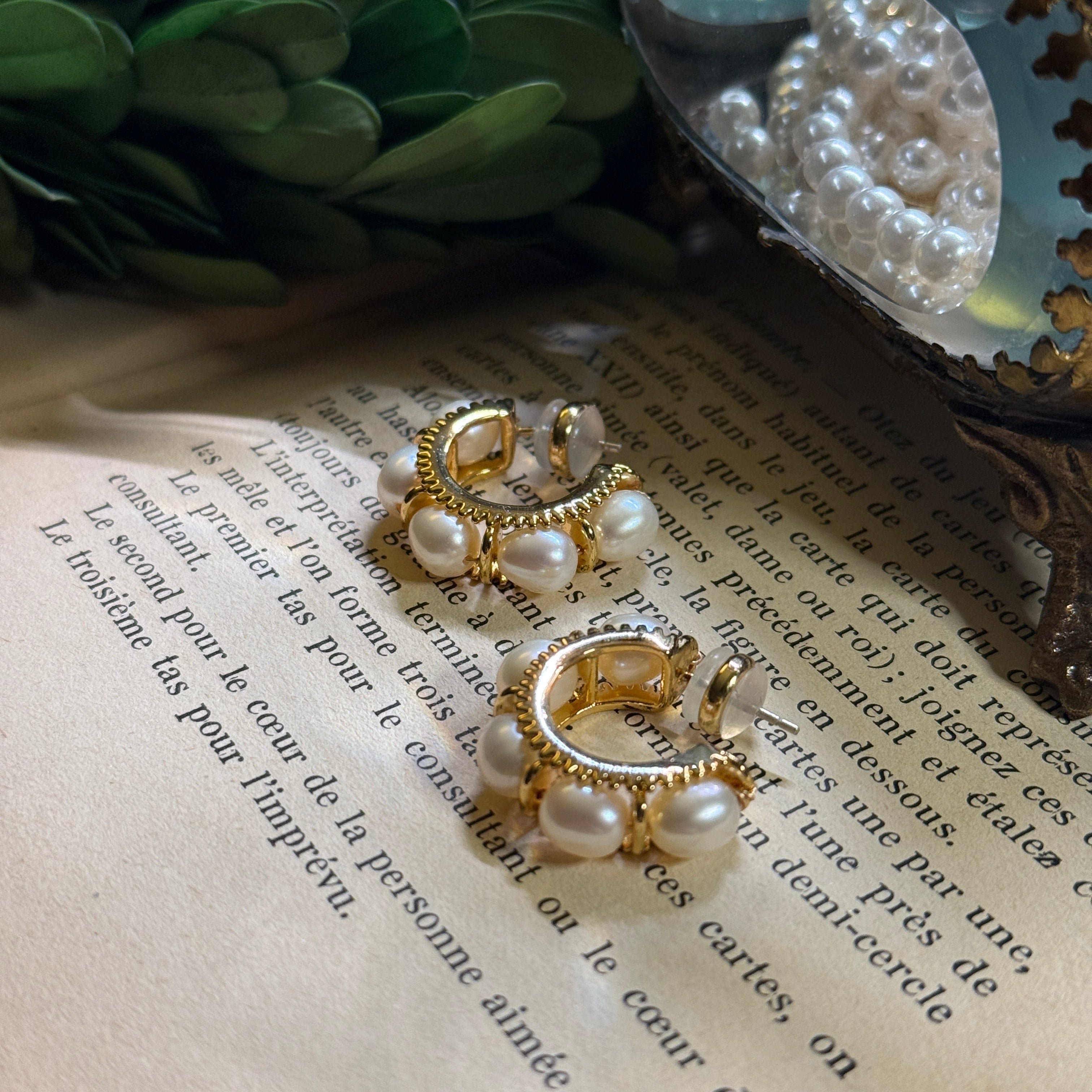 Pearl Hoop Earring