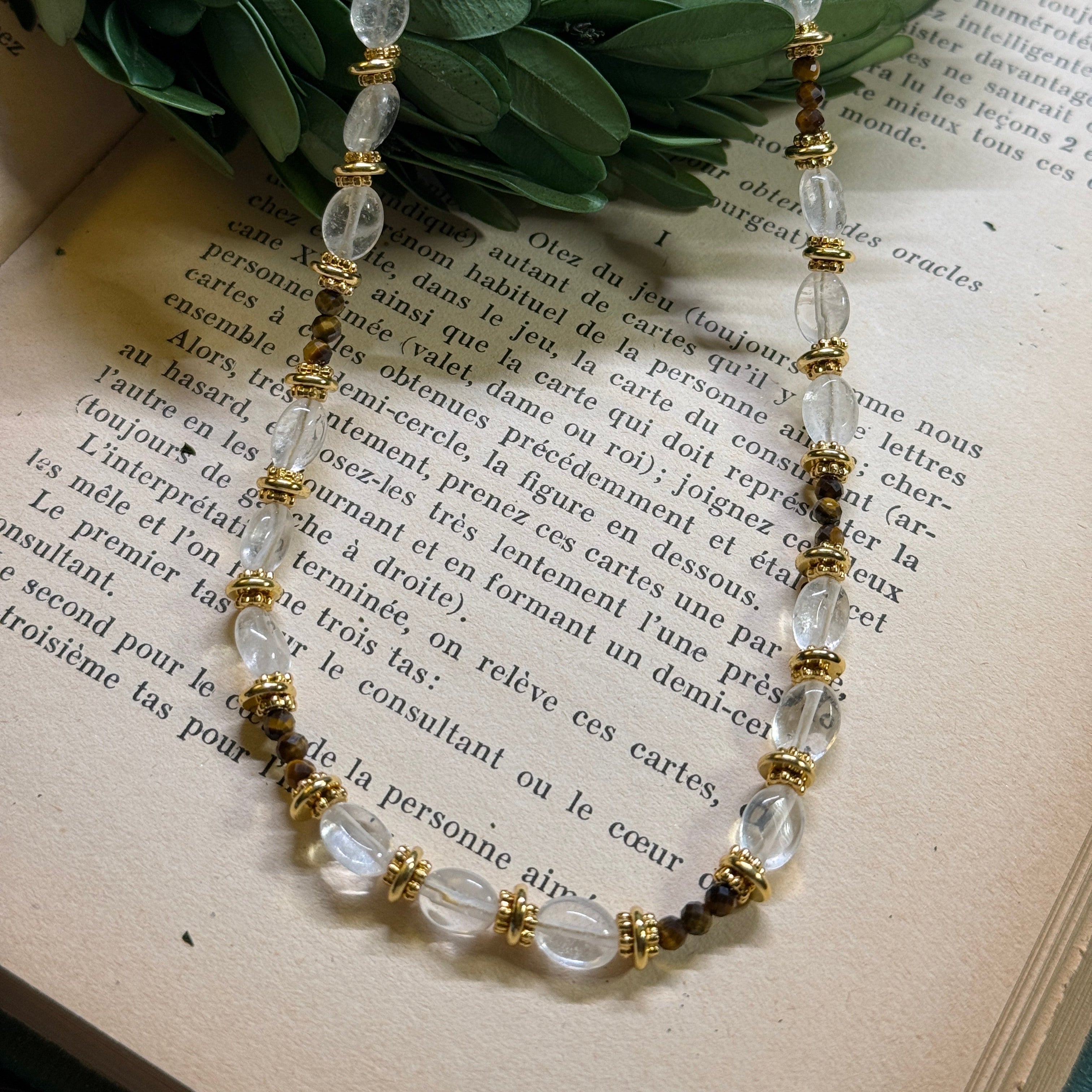 Rock Crystal and Tiger’s Eye Necklace