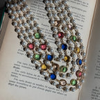 Vintage Style Multiple Gems Necklace
