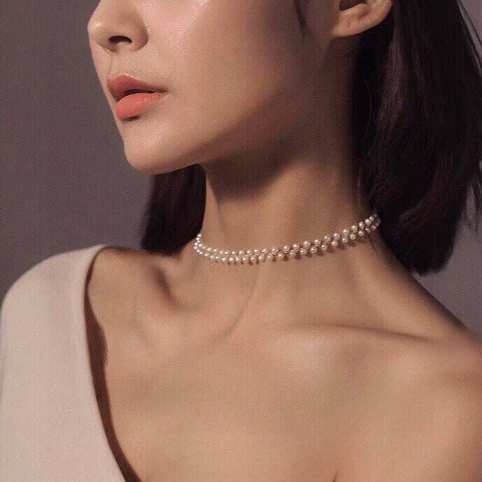 Pearl Lace Adjustable Necklace