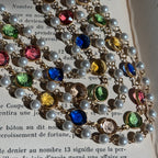 Vintage Style Multiple Gems Necklace