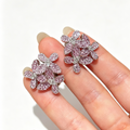 Jardin Lumière Floral Diamond Stud Earrings