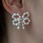 Freshwater Pearl Bow Earring