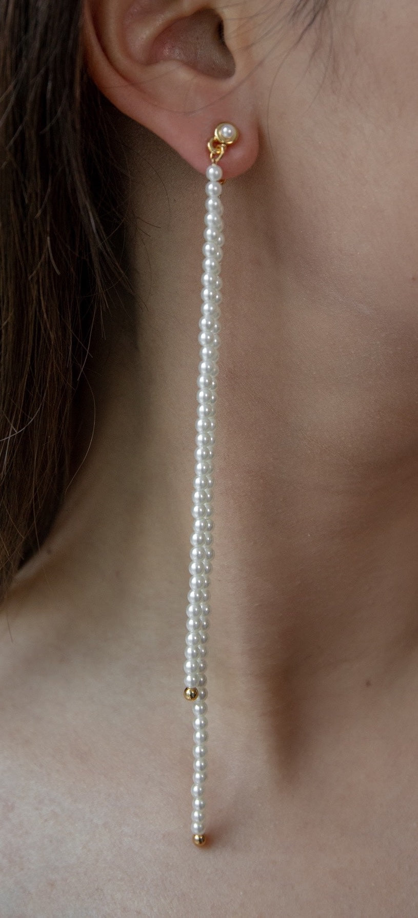 Long Pearl Earring