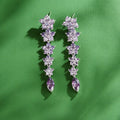 Amethyst Jasmine Drop Earrings