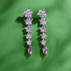 Amethyst Jasmine Drop Earrings