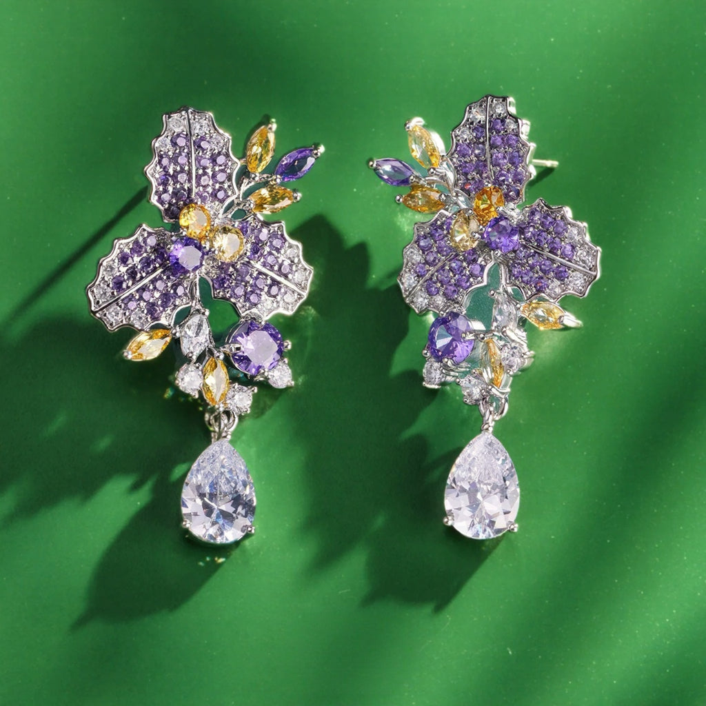 Violet Jasmine Blossom Earrings