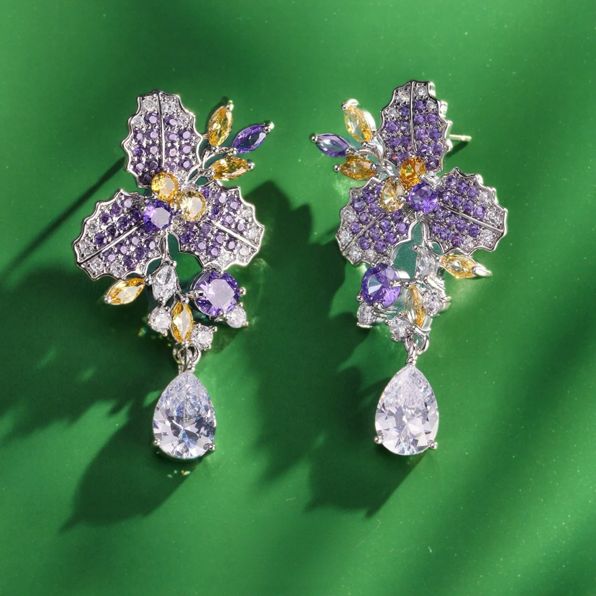 Violet Jasmine Blossom Earrings