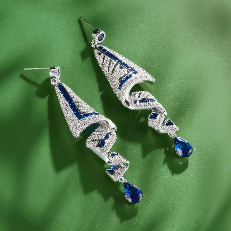 Sapphire Cascade Earrings