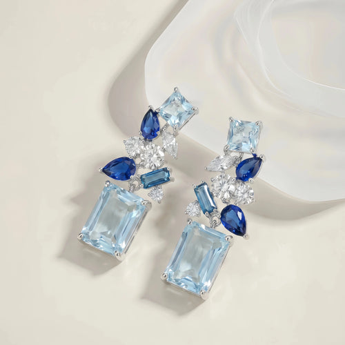 Azure Breeze Drop Earrings