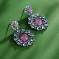 Rosé Azure Statement Earrings