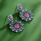 Rosé Azure Statement Earrings