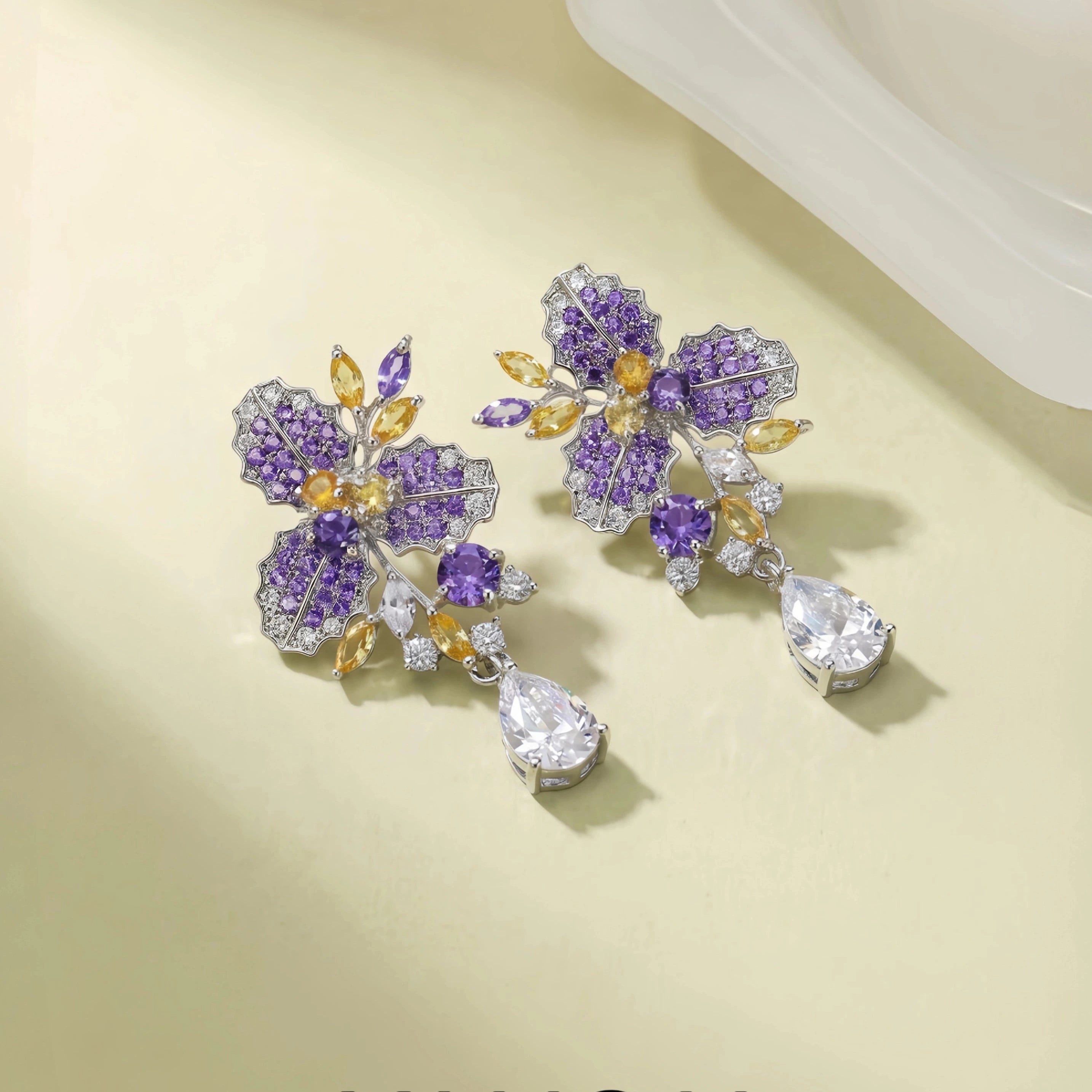 Violet Jasmine Blossom Earrings