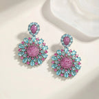 Rosé Azure Statement Earrings