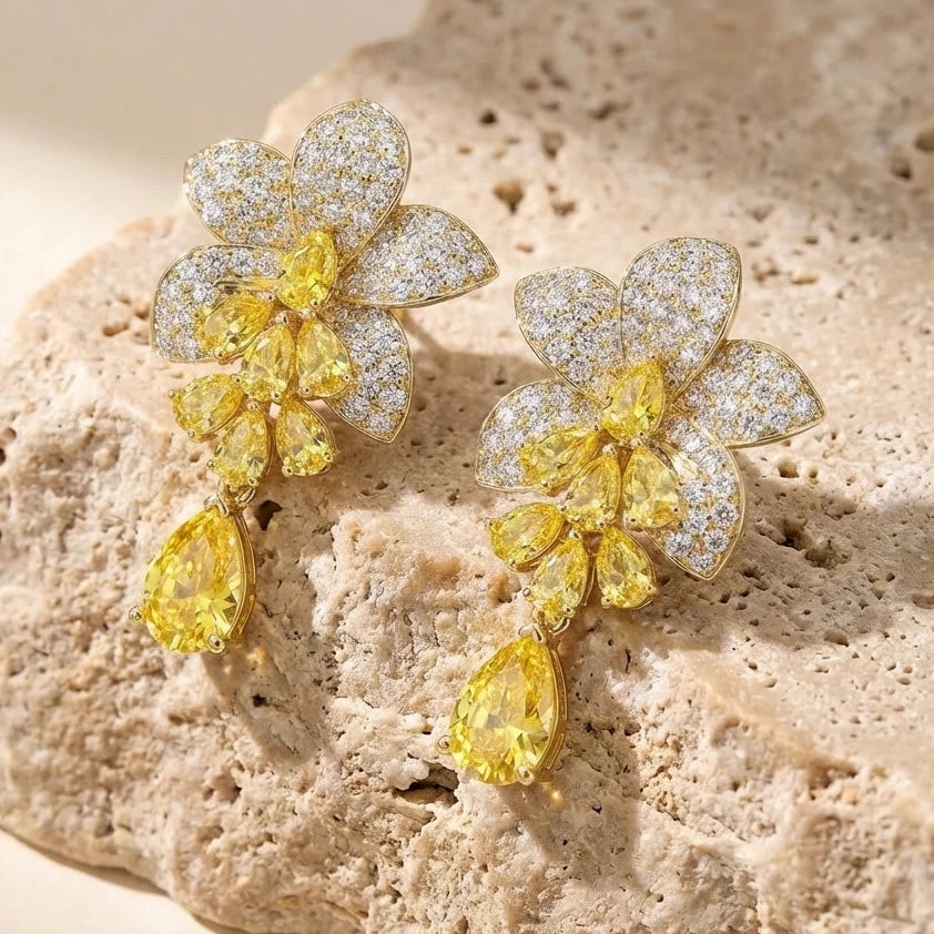 Golden Jasmine Bloom Earrings
