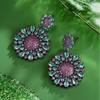 Rosé Azure Statement Earrings
