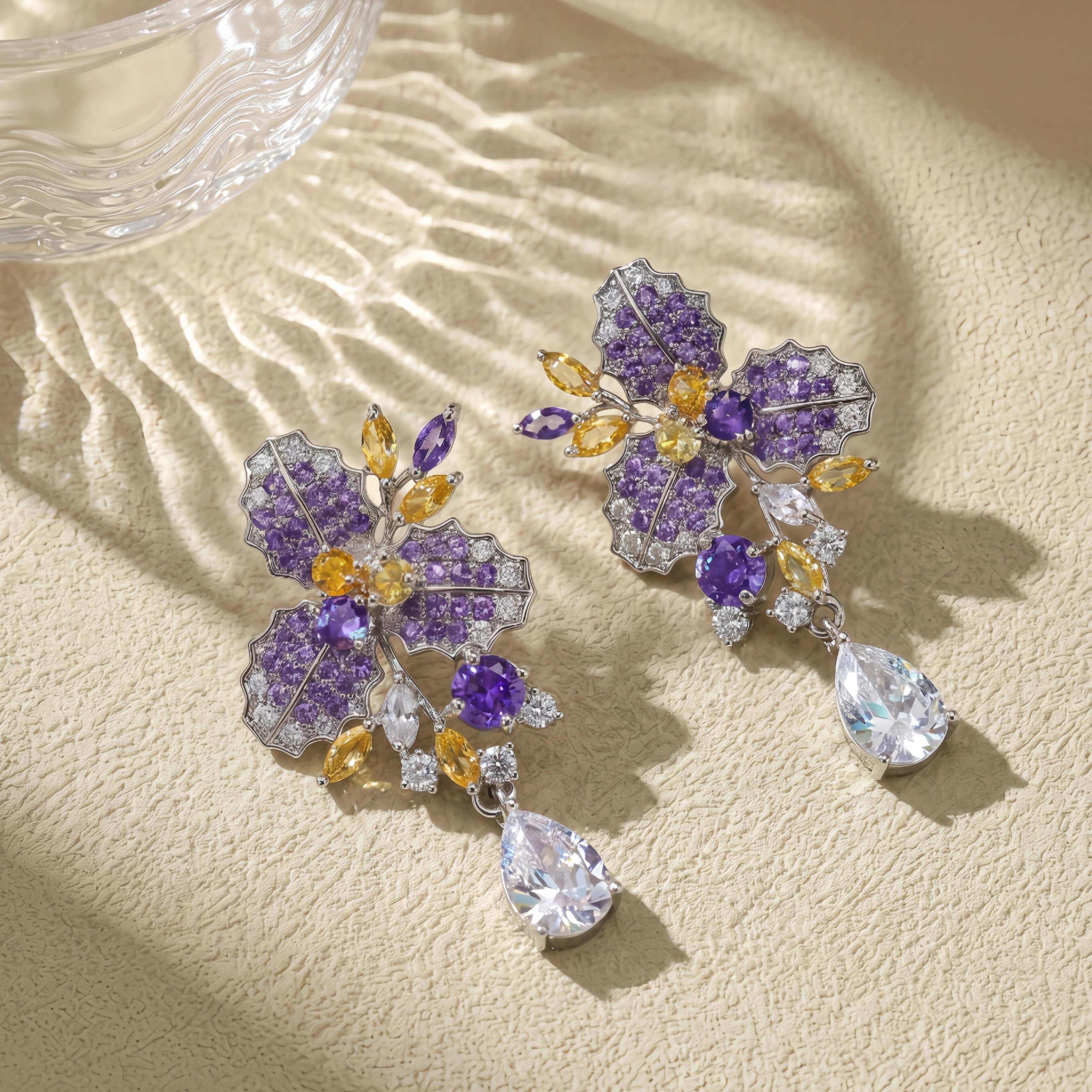 Violet Jasmine Blossom Earrings