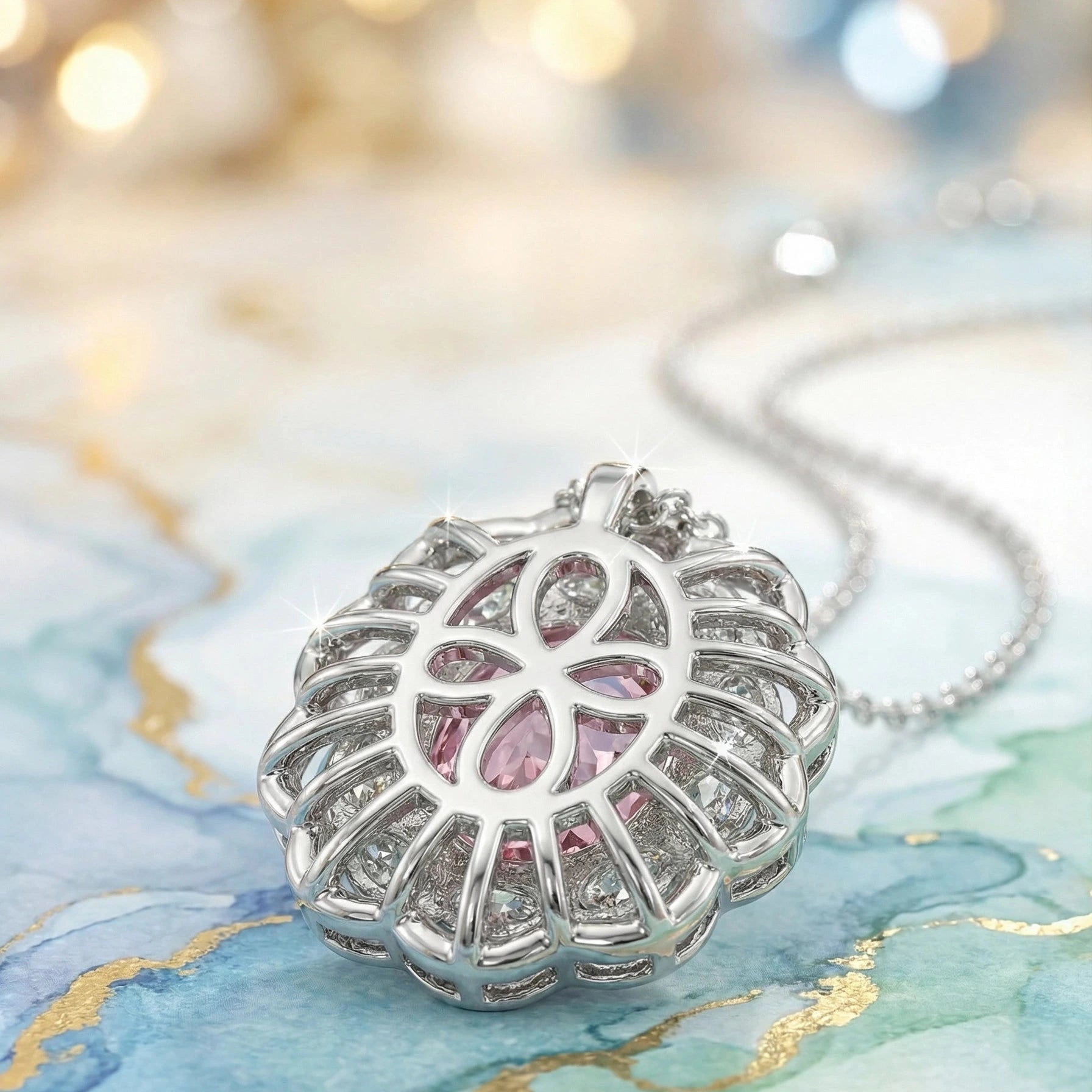 Blush Royale Halo Pendant