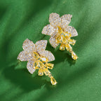 Golden Jasmine Bloom Earrings