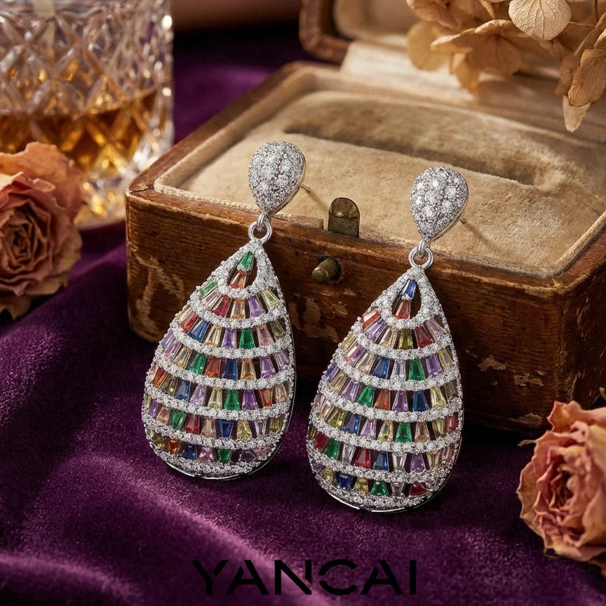 Rainbow Royale Statement Earrings