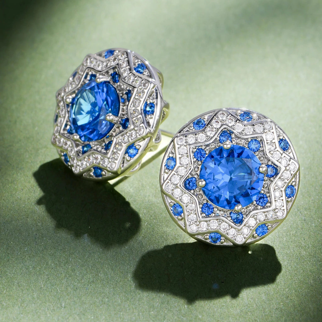 Royal Sapphire Stud Earrings