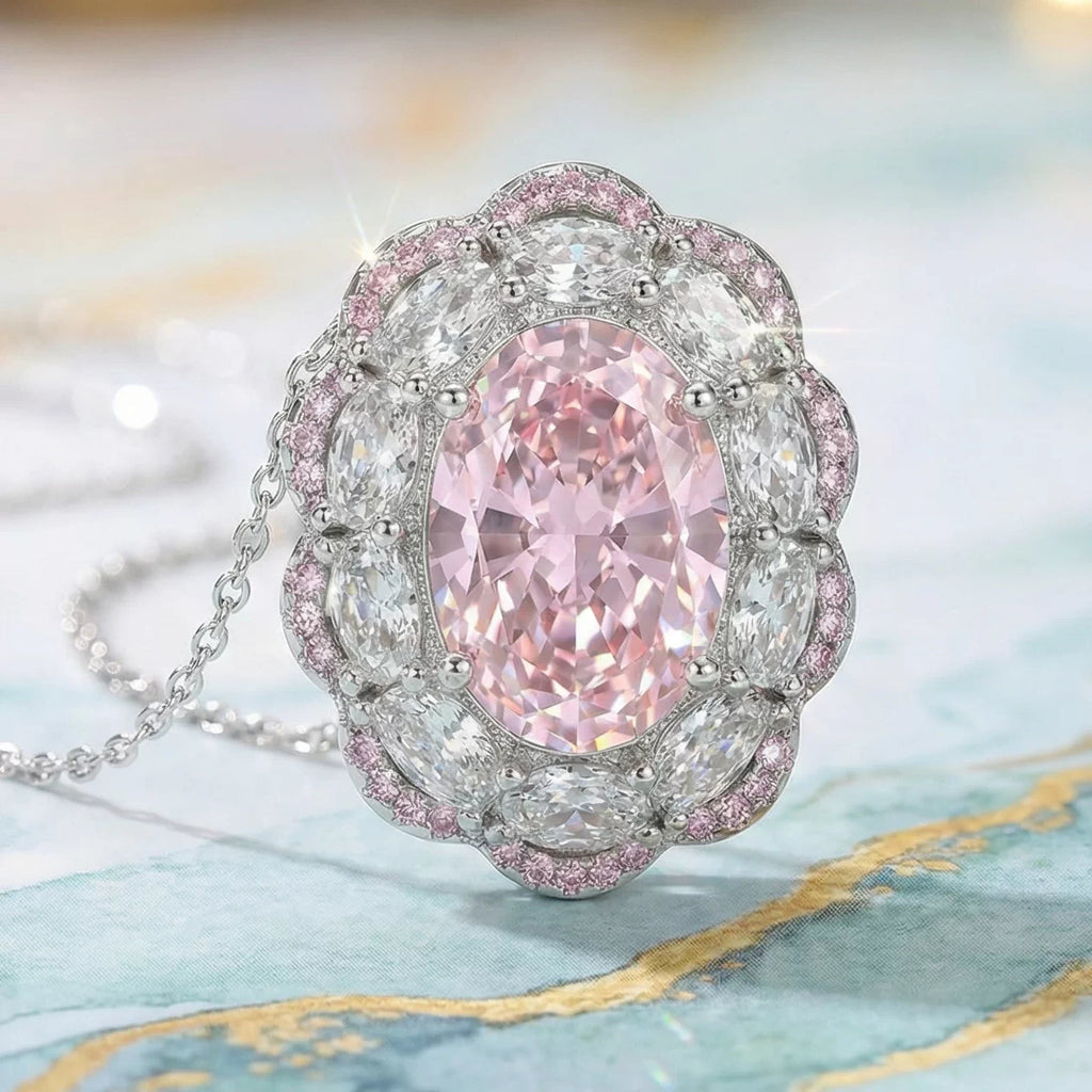Blush Royale Halo Pendant